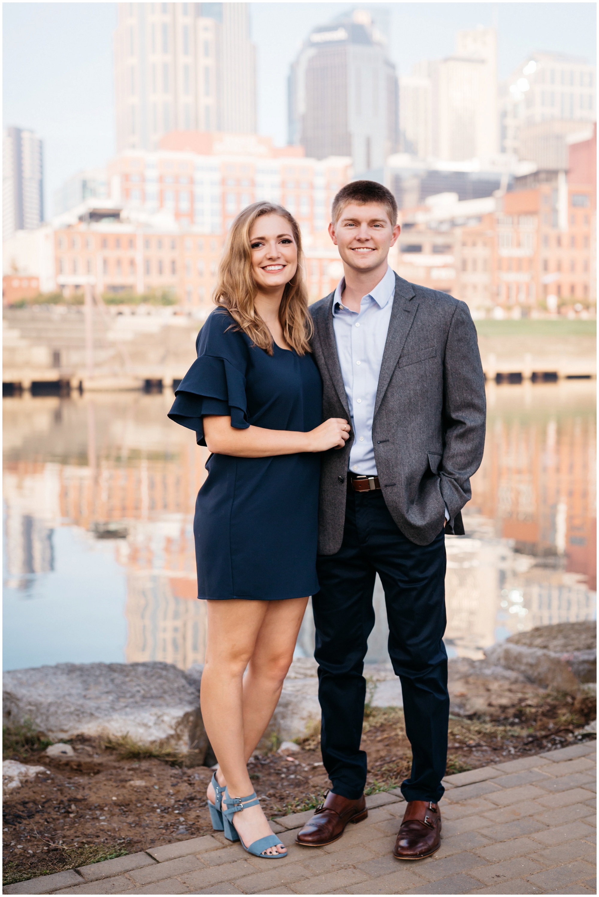 Nashville Engagement Photos from a downtown Nashville engagement session by wedding photographer Meredith Teasley